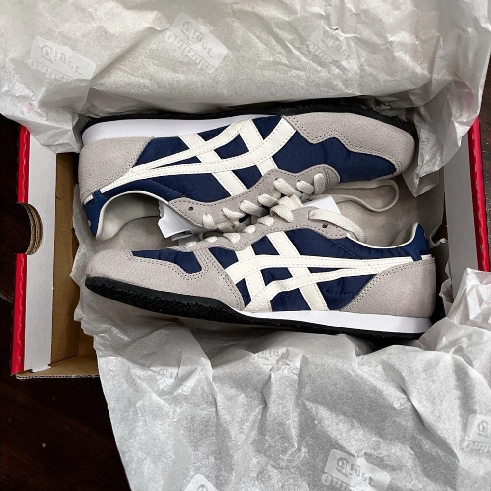 Onitsuka Tiger Serrano Unisex Sneakers Mako Blue/Cream US Women’s Size 6.5